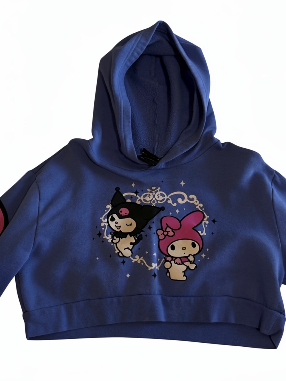 Hello Kitty Sanrio Collab Medium My Melody Kuromi Split Hoodie DUMBGOOD Crop